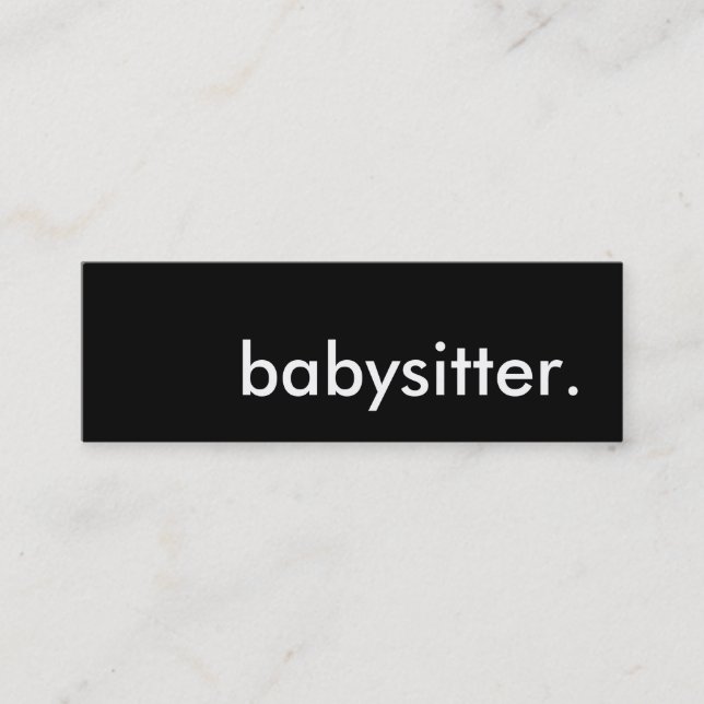 Carte De Visite Mini baby-sitter. (Devant)