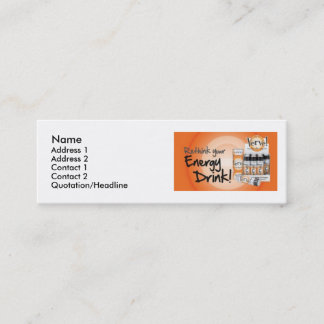Carte De Visite Mini back_rethink, nom, adresse 1, adresse 2, Conta…
