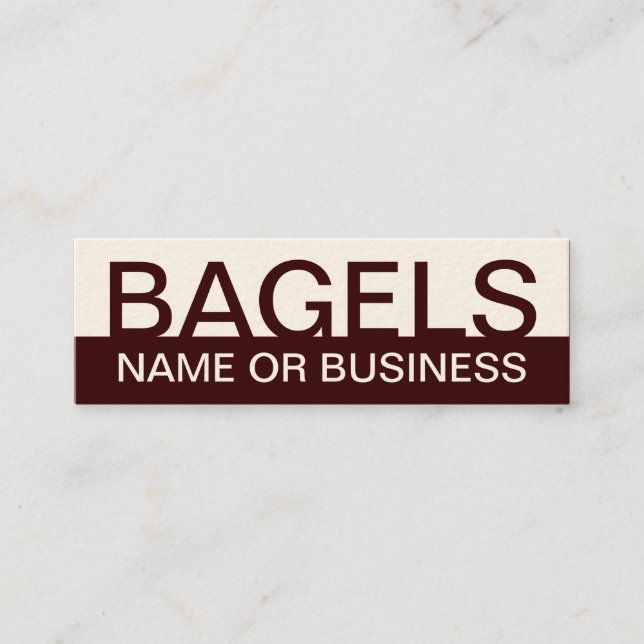 Carte De Visite Mini BAGELS audacieux (Devant)