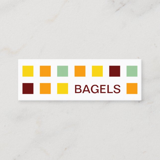 Carte De Visite Mini BAGELS Mod carrés (Devant)