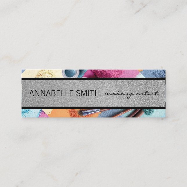 Carte De Visite Mini Baisers / Artiste de maquillage / Poudre de maquil (Devant)
