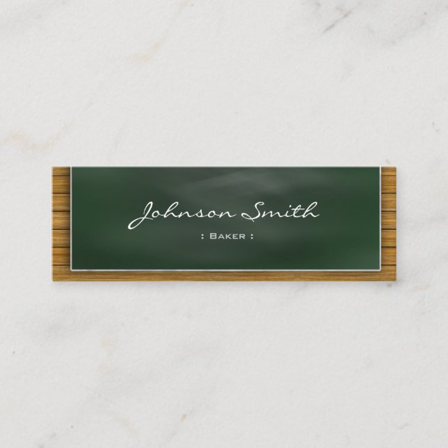 Carte De Visite Mini Baker - Cool Blackboard Personal (Devant)