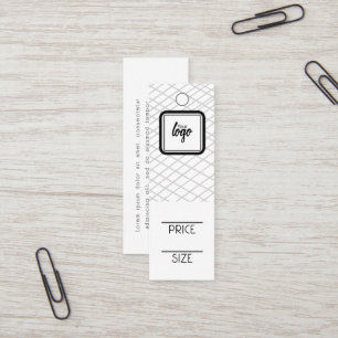 Carte De Visite Mini Balises de prix personnalisées du Motif lié au log
