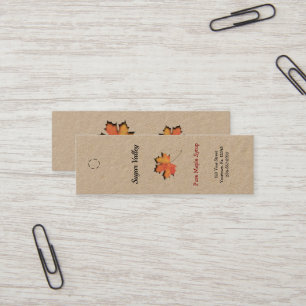 Carte De Visite Mini Balises de serrurerie Maple Leaf Cutout