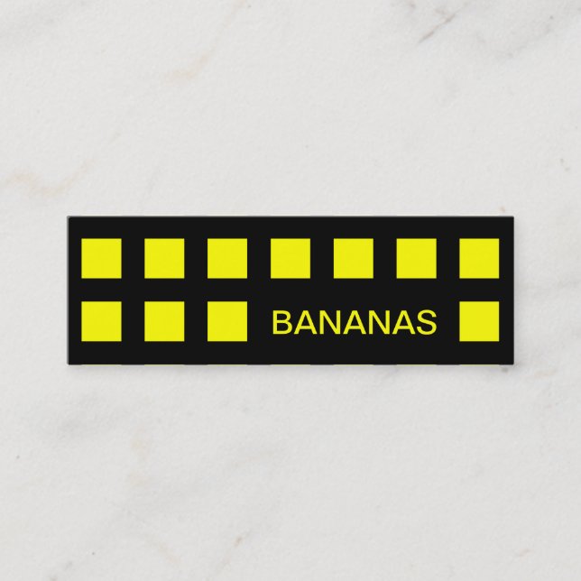 Carte De Visite Mini BANANES (carrés de mod) (Devant)