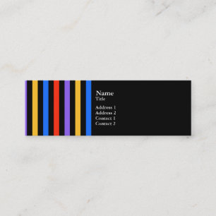 Carte De Visite Mini Bandes multicolores
