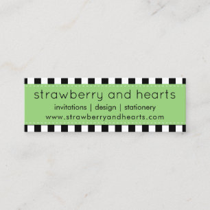 Carte De Visite Mini Bandes noires et blanches, Motif rayé, Lignes