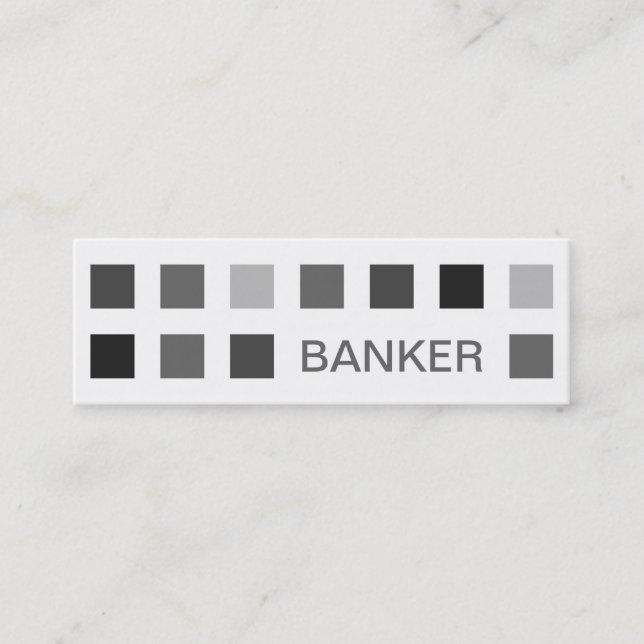 Carte De Visite Mini BANKER (carrés mod) (Devant)