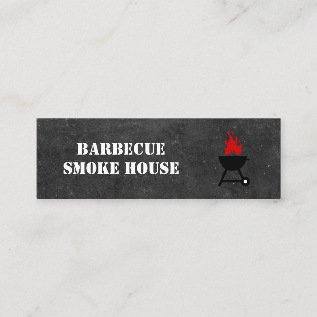 Carte De Visite Mini Barbecue / Ardoise (Devant)