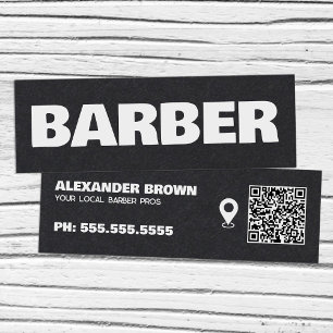 Carte De Visite Mini Barber Google Maps QR