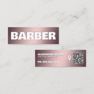 Carte De Visite Mini Barber Google Maps QR
