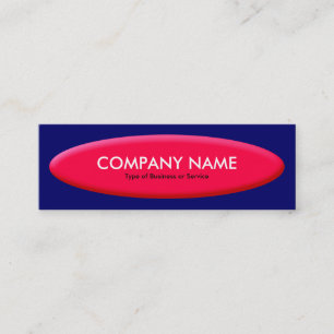 Carte De Visite Mini Bateau de forme III - Rouge sur Marine profonde