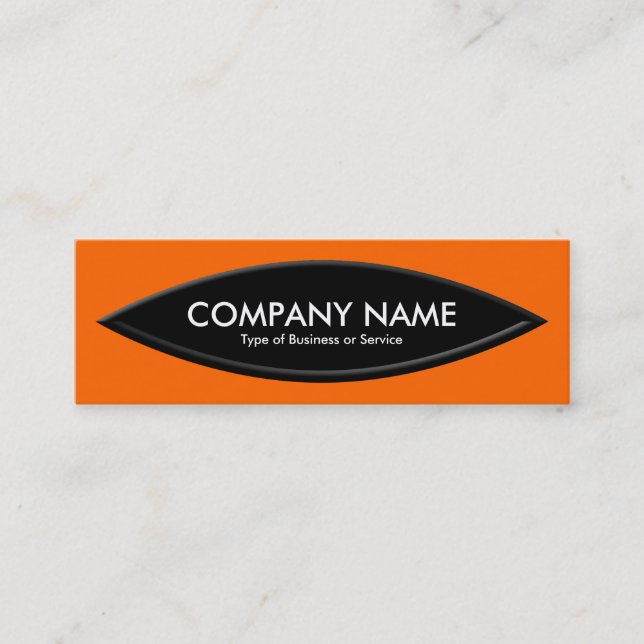 Carte De Visite Mini Bateau forme II - orange sur noir (Devant)