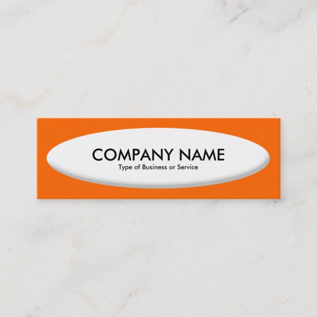 Carte De Visite Mini Bateau Forme III - Blanc sur orange (Devant)