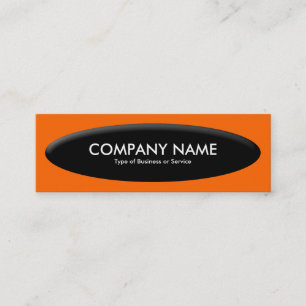 Carte De Visite Mini Bateau Forme III - Orange sur Noir