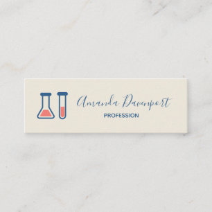 Carte De Visite Mini Beaker & Test Tube Science Themed
