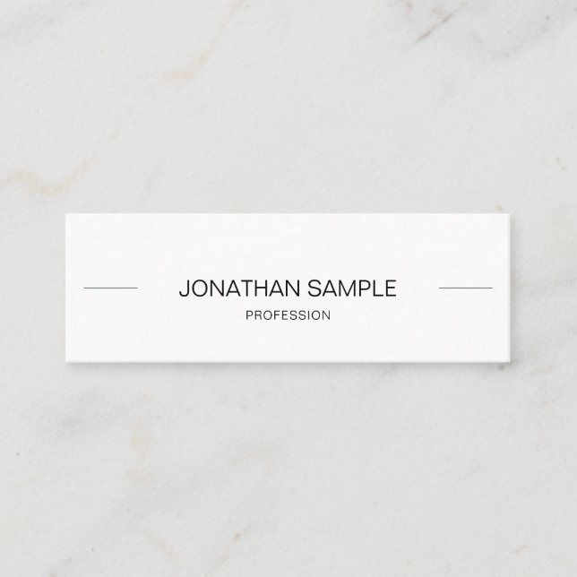 Carte De Visite Mini Beau à la mode propre créatif moderne minimaliste (Devant)