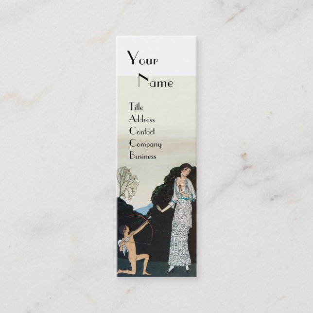 CARTE DE VISITE MINI BEAUTÉ ET CUPIDE - MODE DESIGNER MAKEUP ARTISTE (Devant)