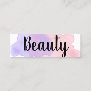 Carte De Visite Mini Beauté pourpre et rose moderne élégante