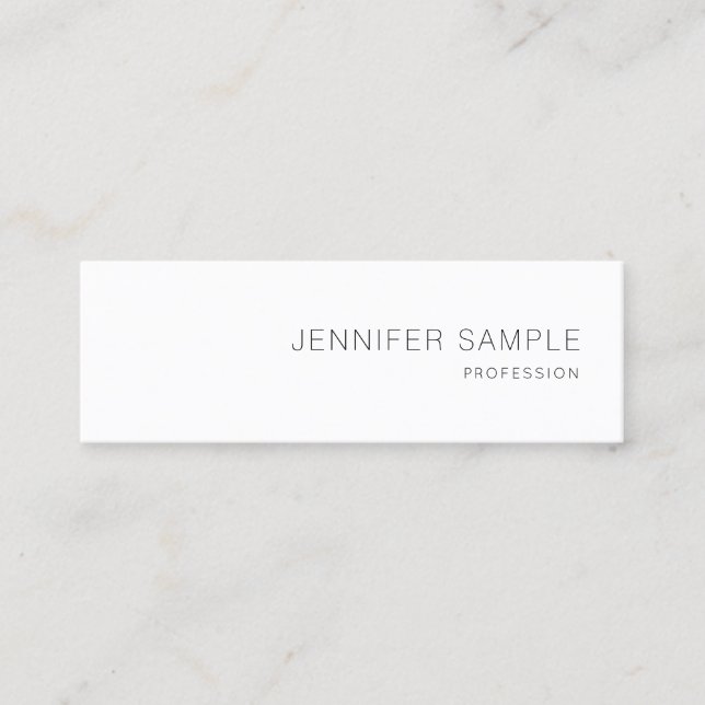 Carte De Visite Mini Bel élégant simple professionnel de conception (Devant)