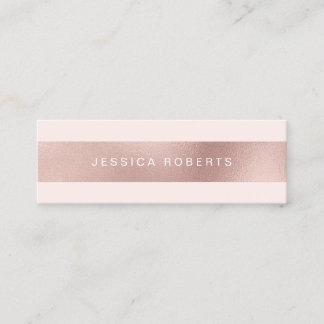 Carte De Visite Mini Belle Elégante Rose Or Rose
