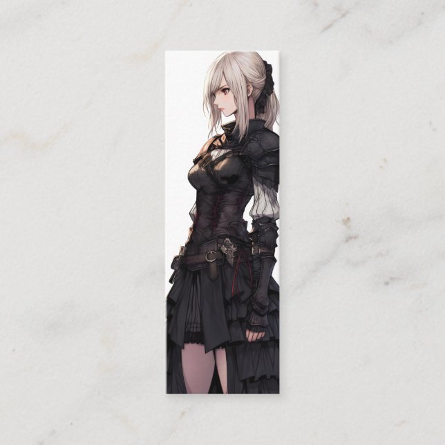 Carte De Visite Mini Belle fille Imaginaire Anime (Devant)