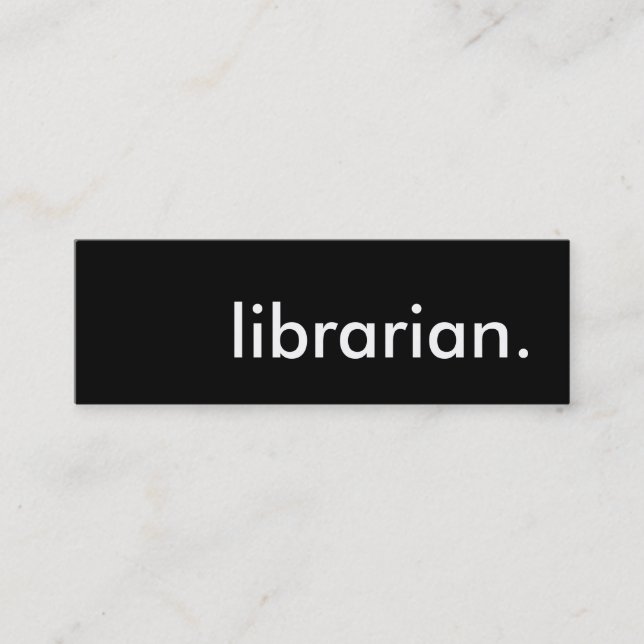 Carte De Visite Mini bibliothécaire. (Devant)