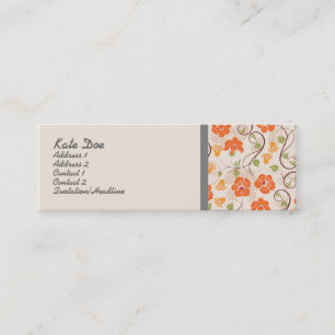 Carte De Visite Mini Biege floral