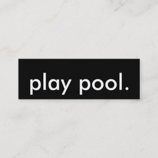 Carte De Visite Mini billard.