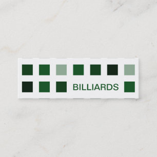 Carte De Visite Mini BILLIARDS (carrés modernes)
