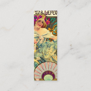 Carte De Visite Mini Biscuits Lefevre-Utile par Alphonse Mucha (1896)