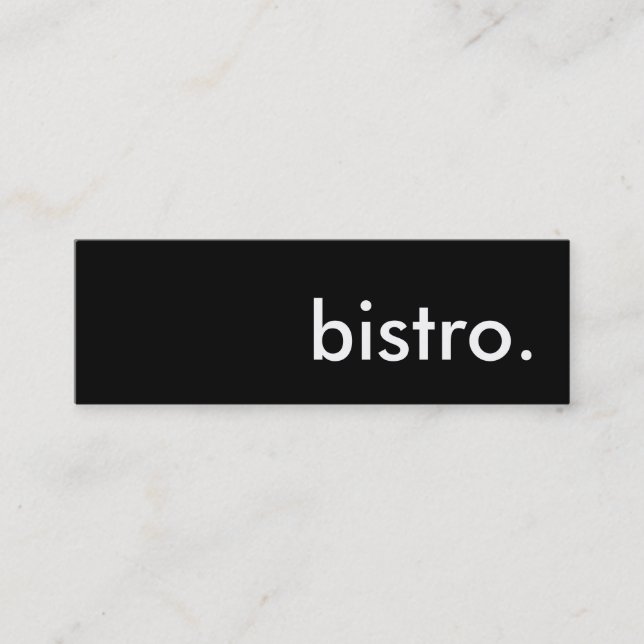 Carte De Visite Mini bistrot. (Devant)