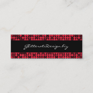 Carte De Visite Mini Bizcard maigre fascinant rouge rouge