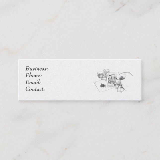 Carte De Visite Mini Black Jack Gaming (Devant)