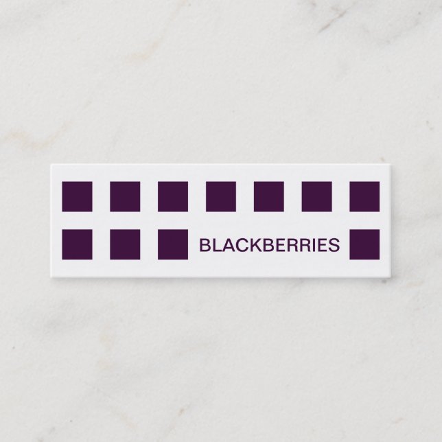Carte De Visite Mini BLACKBERRIES (carrés mod) (Devant)