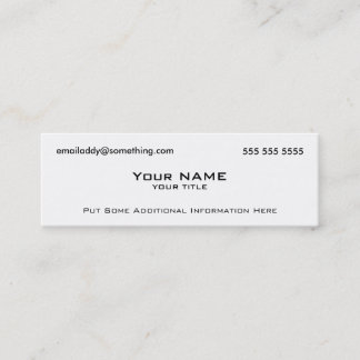 Carte De Visite Mini Blanc moderne