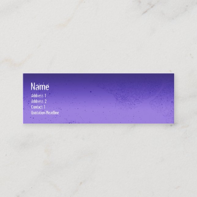 Carte De Visite Mini Bleu 2 d'AMOUR d'ARBRE (Devant)