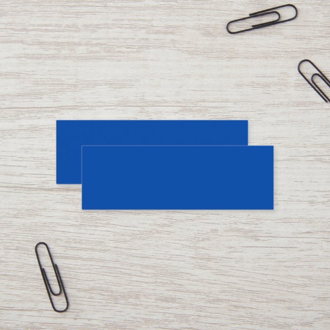 Carte de visite Mini Bleu Cobalt (Devant/Arrière en situation)