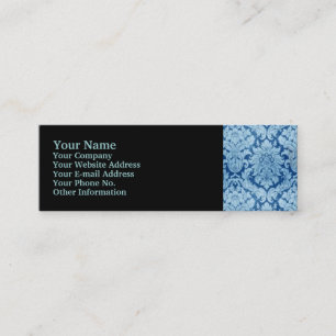 CARTE DE VISITE MINI BLEU DAMASK