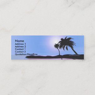 Carte De Visite Mini Bleu d'île