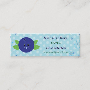 Carte De Visite Mini Bleu mou