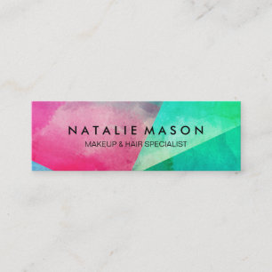 Carte De Visite Mini Blocs de couleur d'aquarelle élégants