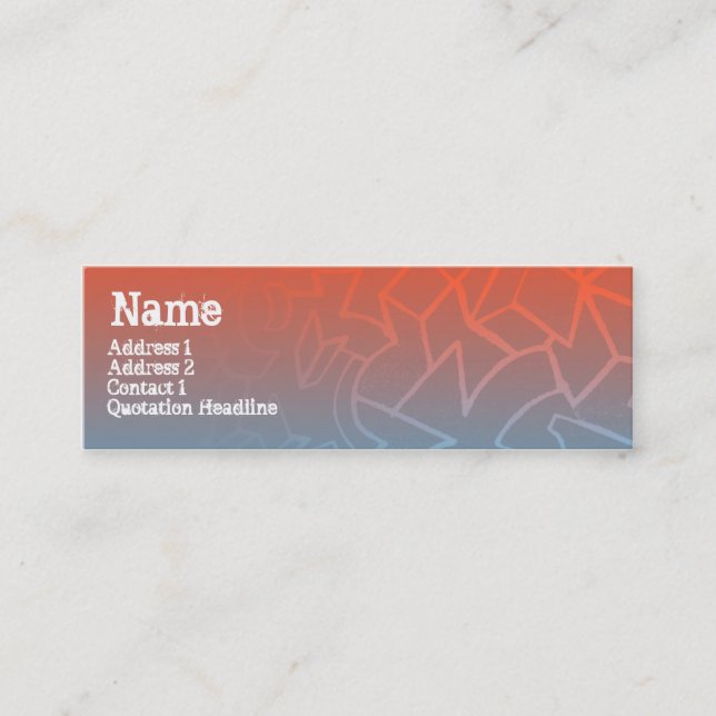 CARTE DE VISITE MINI BLOCS DE RUE (Devant)