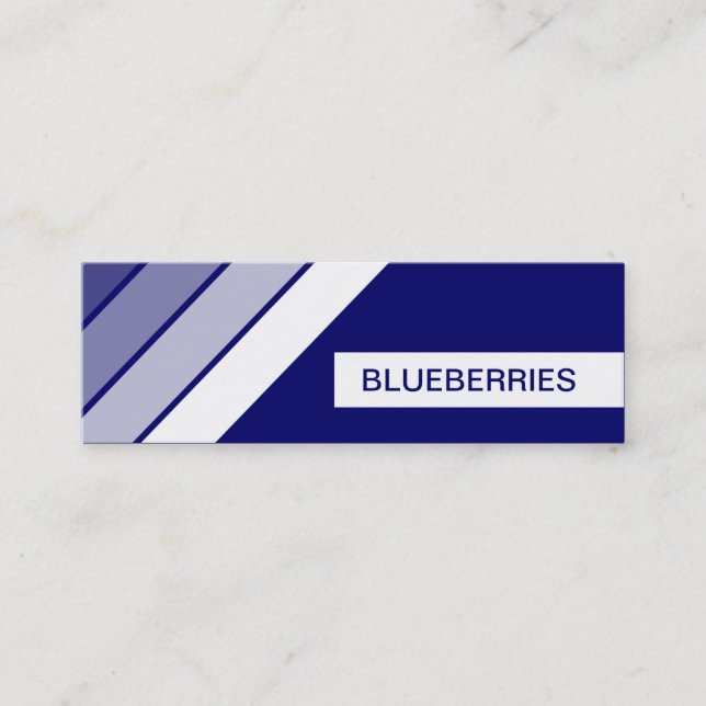 Carte De Visite Mini BLUEBERRIES rétro (Devant)