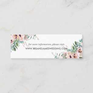 Carte De Visite Mini Blush Floral Greenery Site Mariage Carte Mini