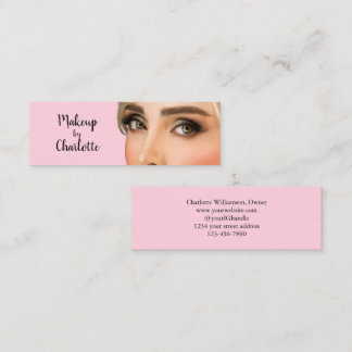 Carte De Visite Mini Blush Rose Noir Maquillage Photo Script