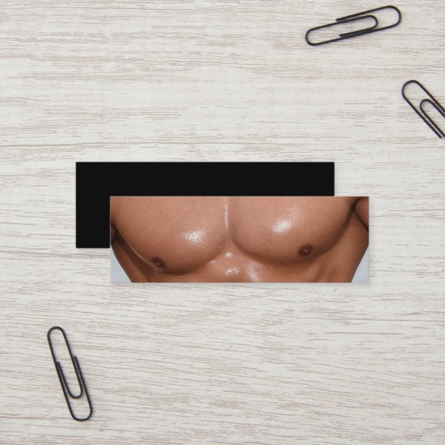 Carte De Visite Mini Bodybuilder Personal Trainer Physique Fitness Homm (Devant/Arrière en situation)