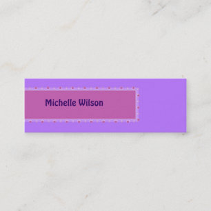 Carte De Visite Mini Boîte pourpre en pastel de mod de rose