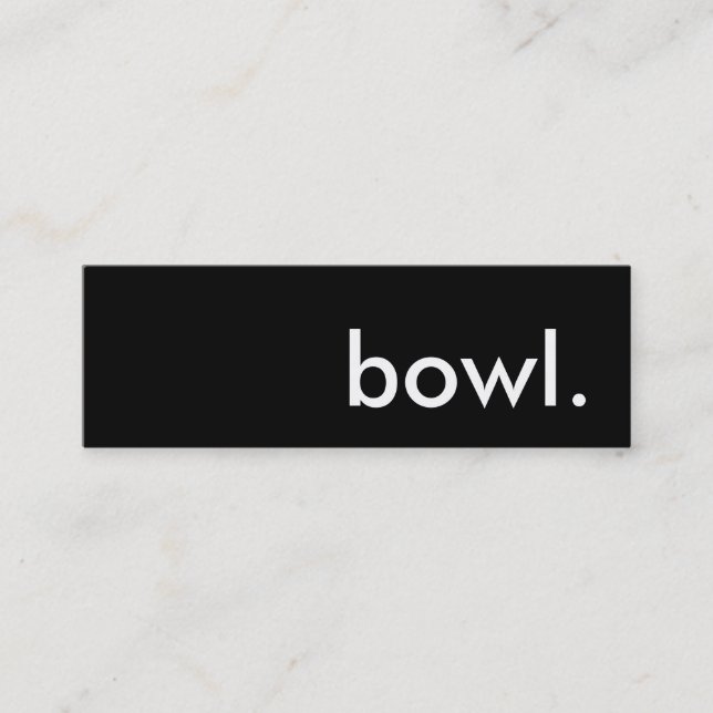 Carte De Visite Mini bol. (Devant)