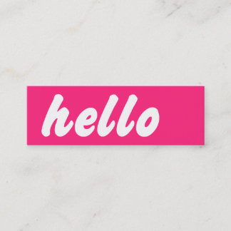 Carte De Visite Mini Bonjour rose